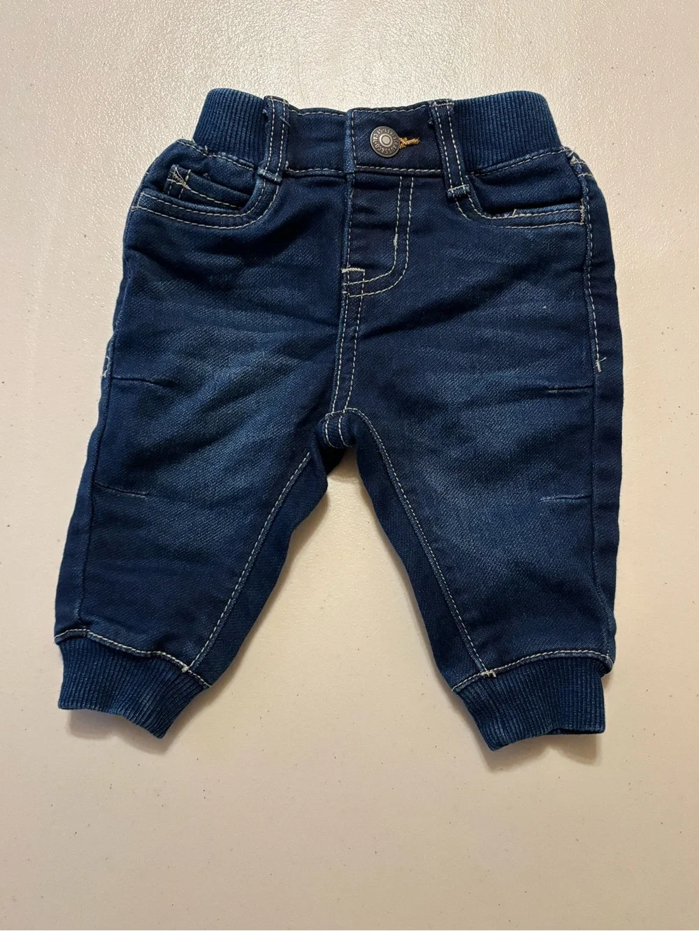 Levi's Dark Blue Knit Denim Jogger Pants for babies 3M  0030S